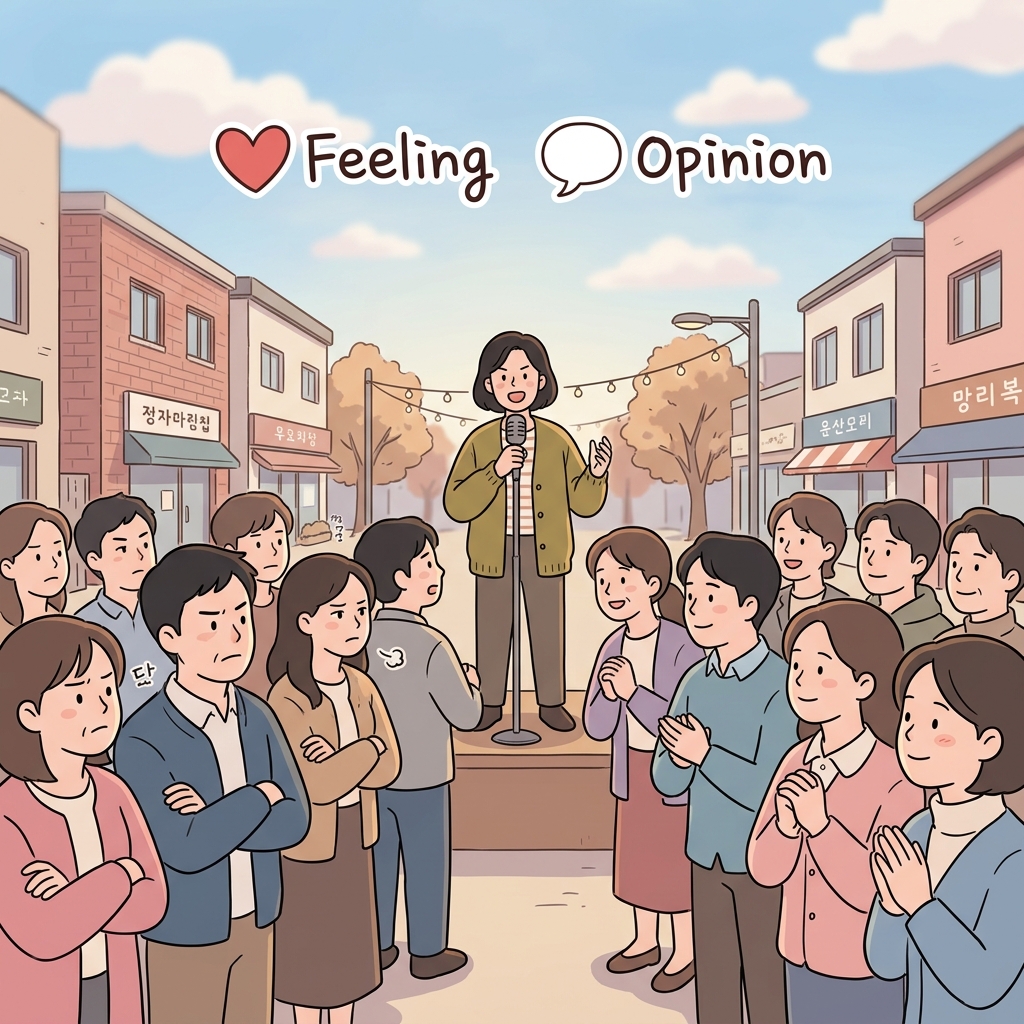 그 연설은 청중의 감정을 완전히 바꾸었다.
