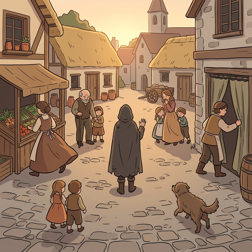 The villagers shun the stranger who broke their sacred tradition last winter.