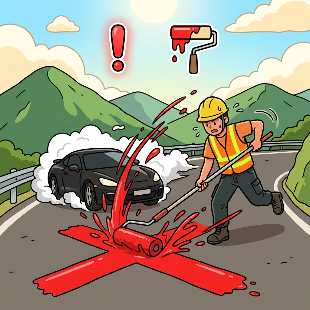 SIGN(signal) + IFY(make) — to signify danger is to aggressively make a giant red mark on the road so it clearly means everyone must stop.