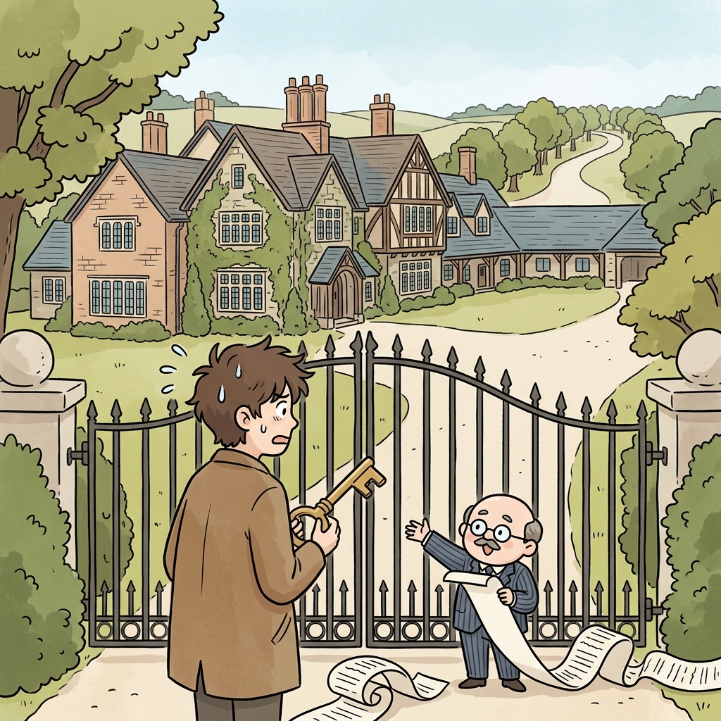 He inherited a sizable estate from his great-uncle last spring.
