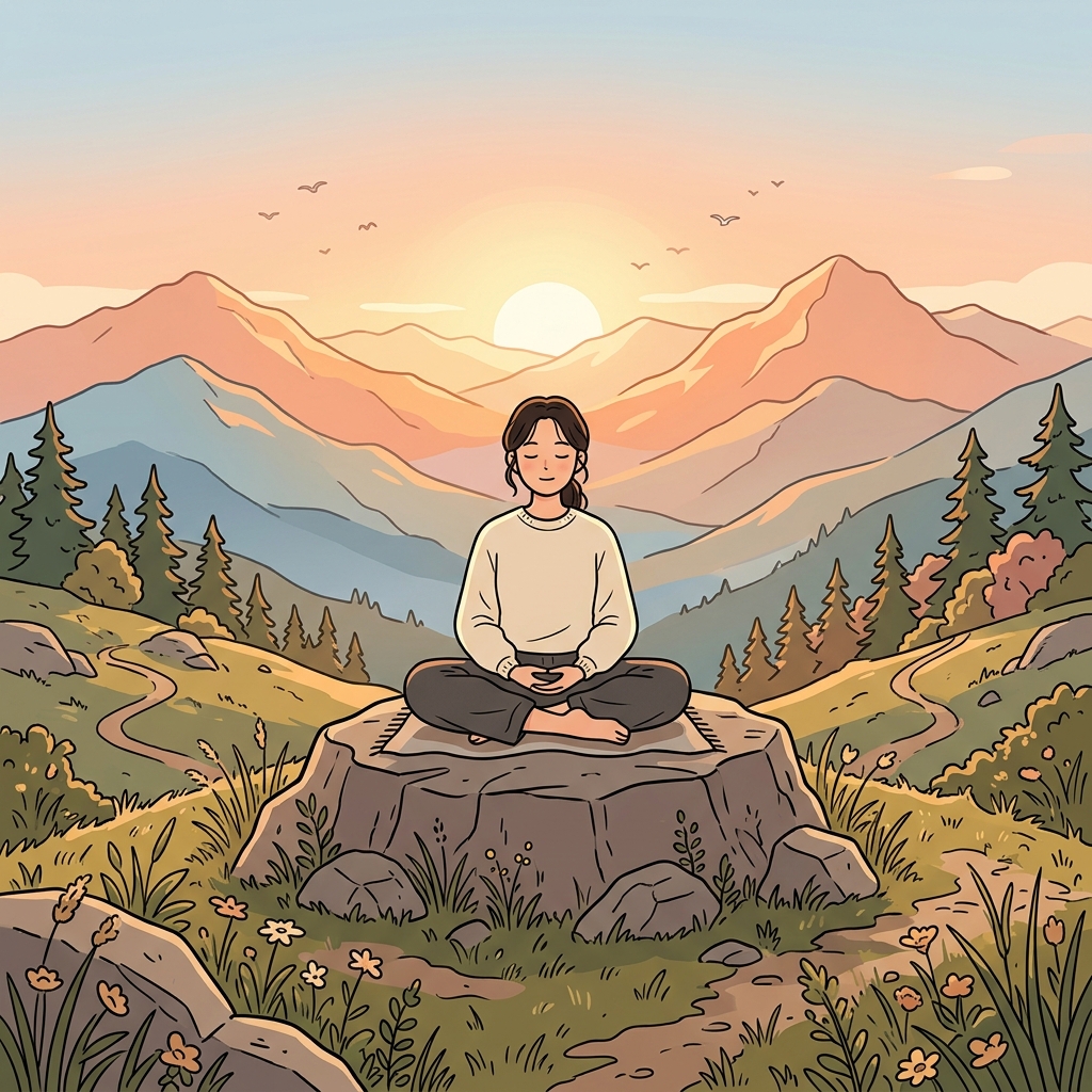 명상은 그녀가 일상 속에서 영성을 발견하도록 도와주었다.