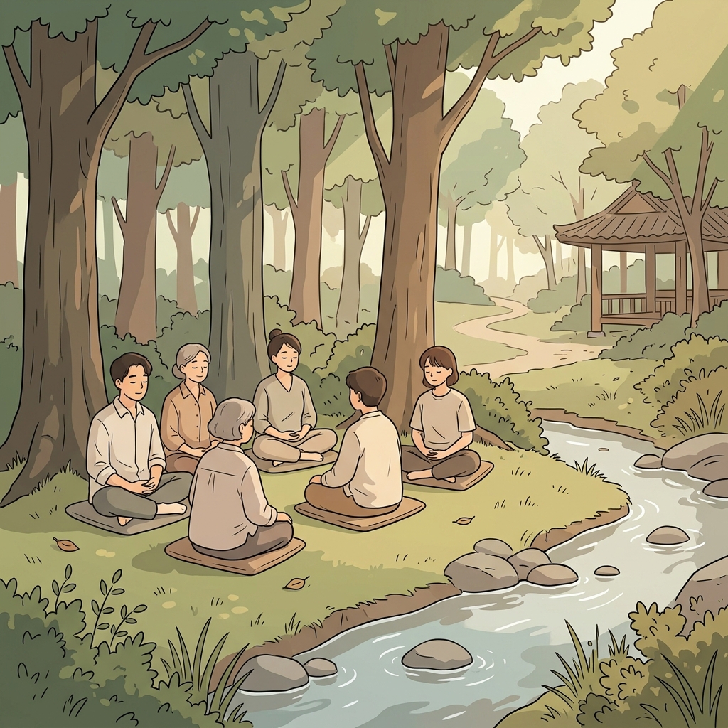 그 조용한 수련회는 모두의 영성을 더욱 깊게 했다. ("스피릿!" → 영혼과 관련된 삶)