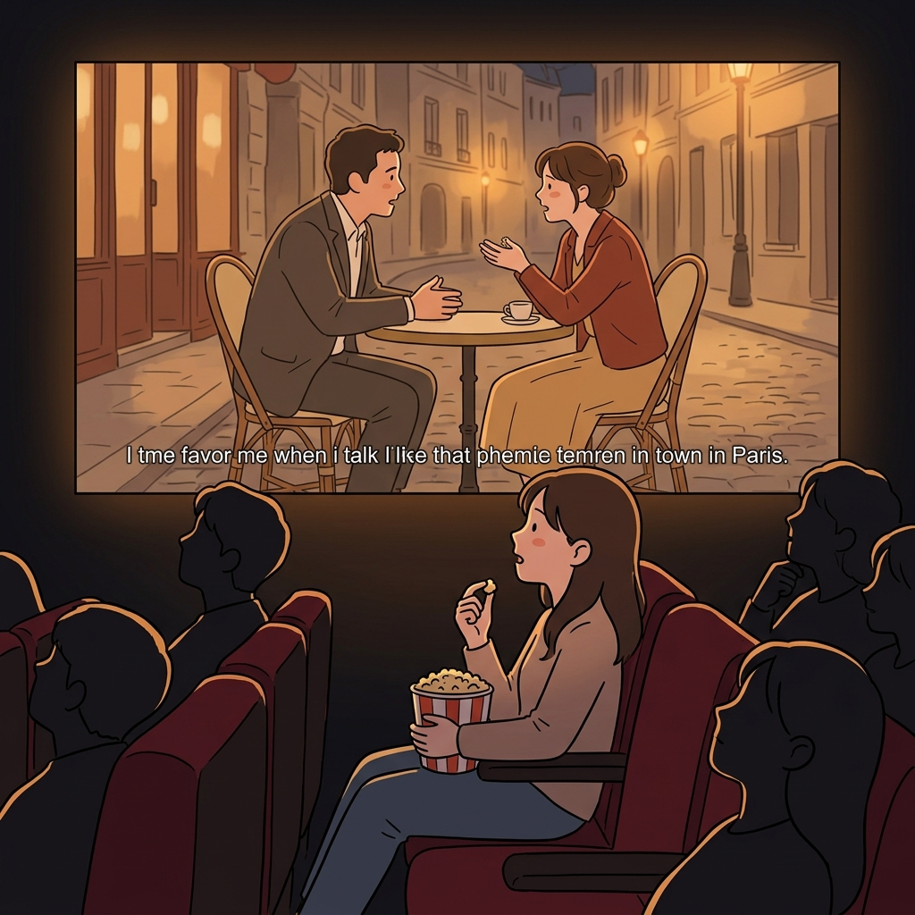 프랑스 영화를 보는데 자막 덕분에 하나도 안 놓쳤다.