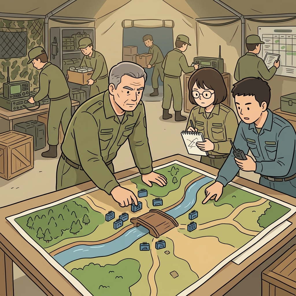 The commander made a tactical decision to protect the bridge.