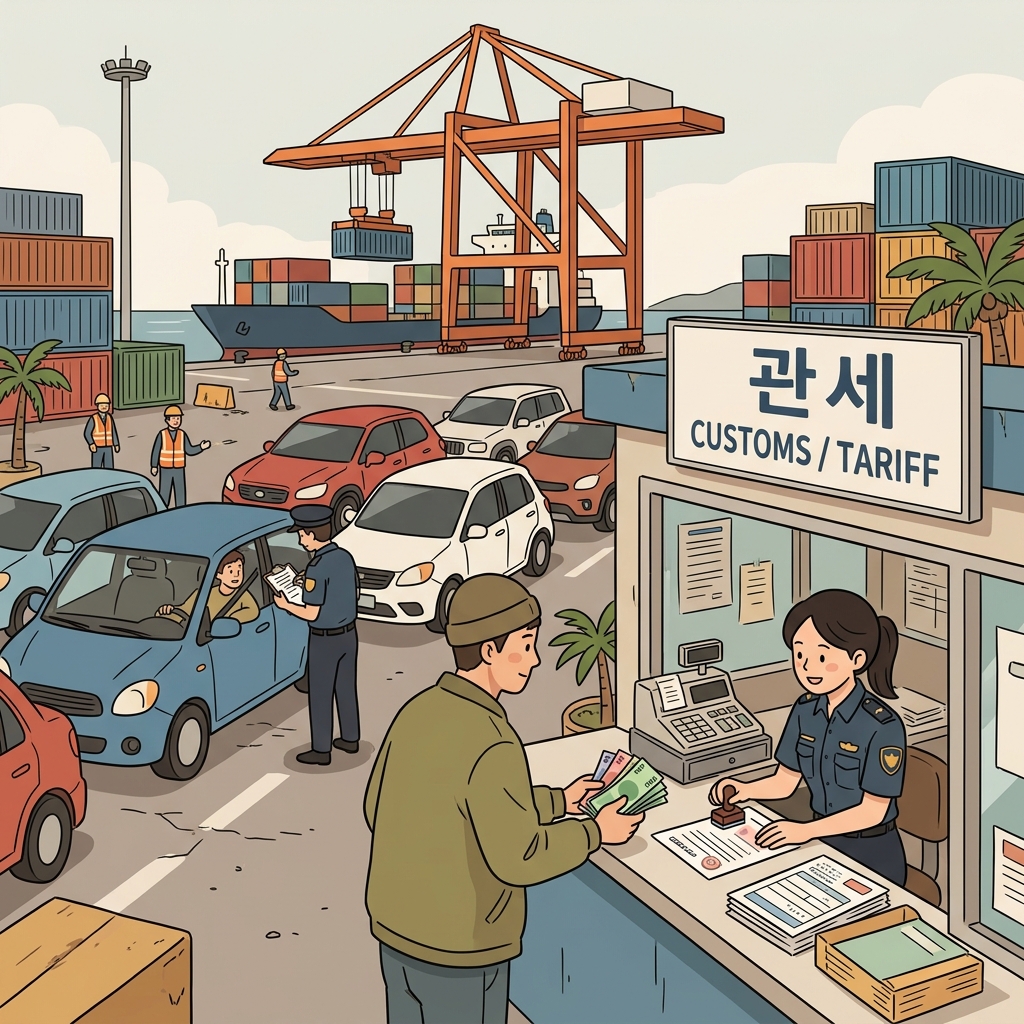 정부는 수입 자동차에 대한 관세를 인상했다.