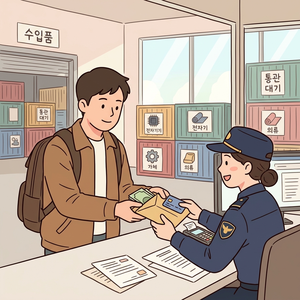 회사는 제품을 판매하기 전에 관세를 냈다. (국경에서 Traffic이 막힌다. 관세를 내야 통과!)