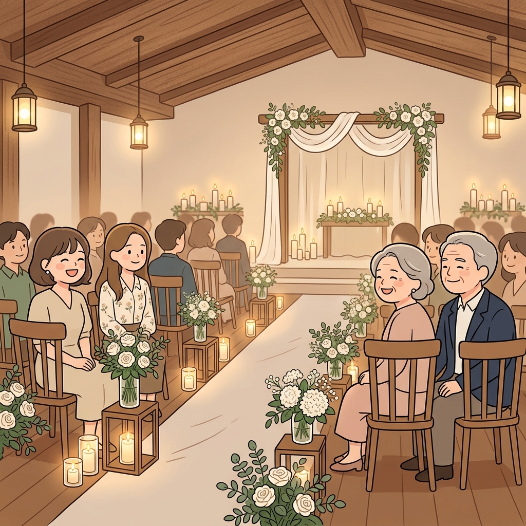 The couple chose tasteful decorations that made the wedding feel elegant and welcoming.