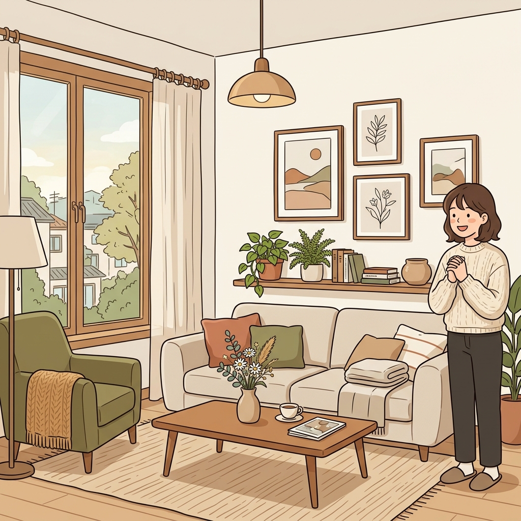 A room full of good taste is truly tasteful.