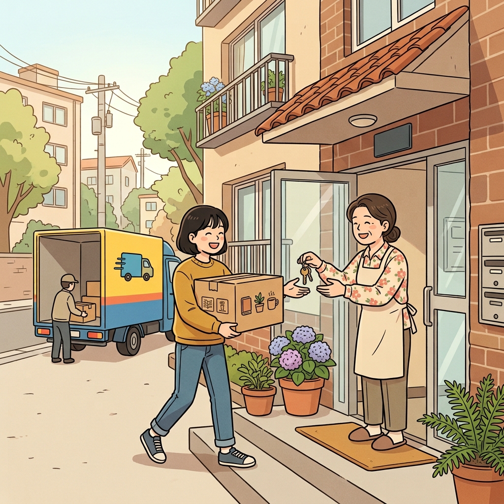 새 세입자가 오늘 아파트에 입주했다. (텐트 치듯 빌려 산다!)