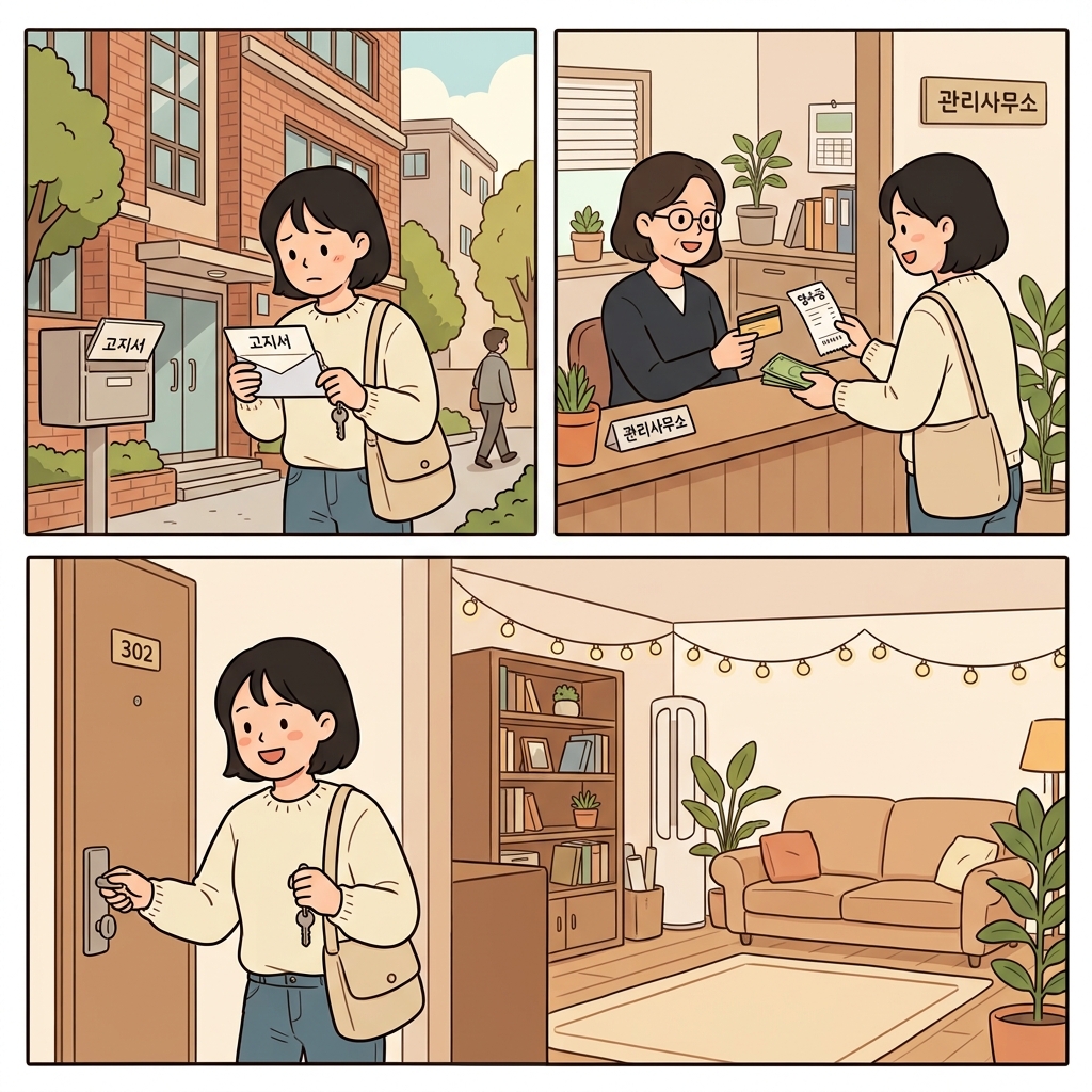 The tenant made the payment and happily entered the apartment.