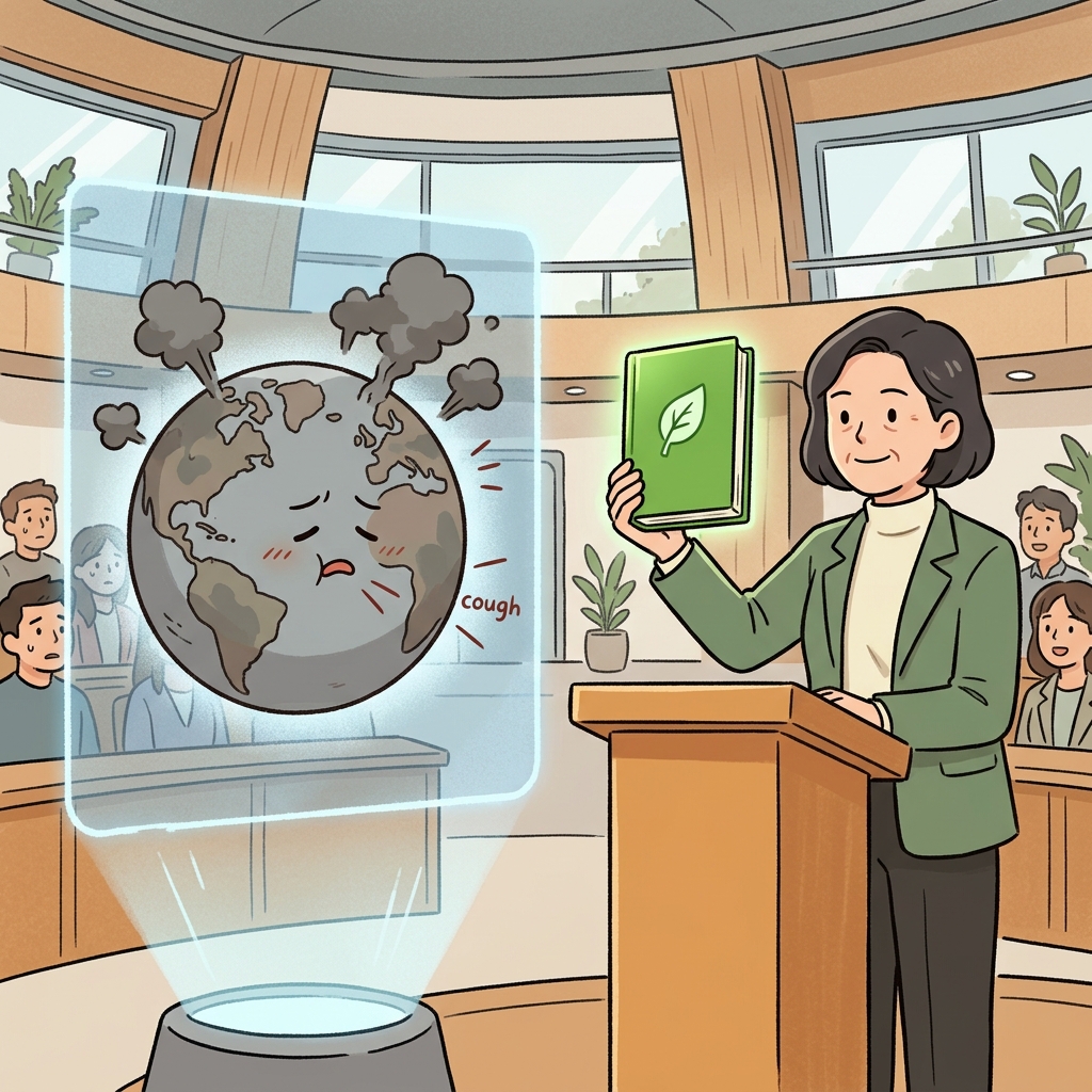 To save the dying planet, the leader announced a strict green tenet.