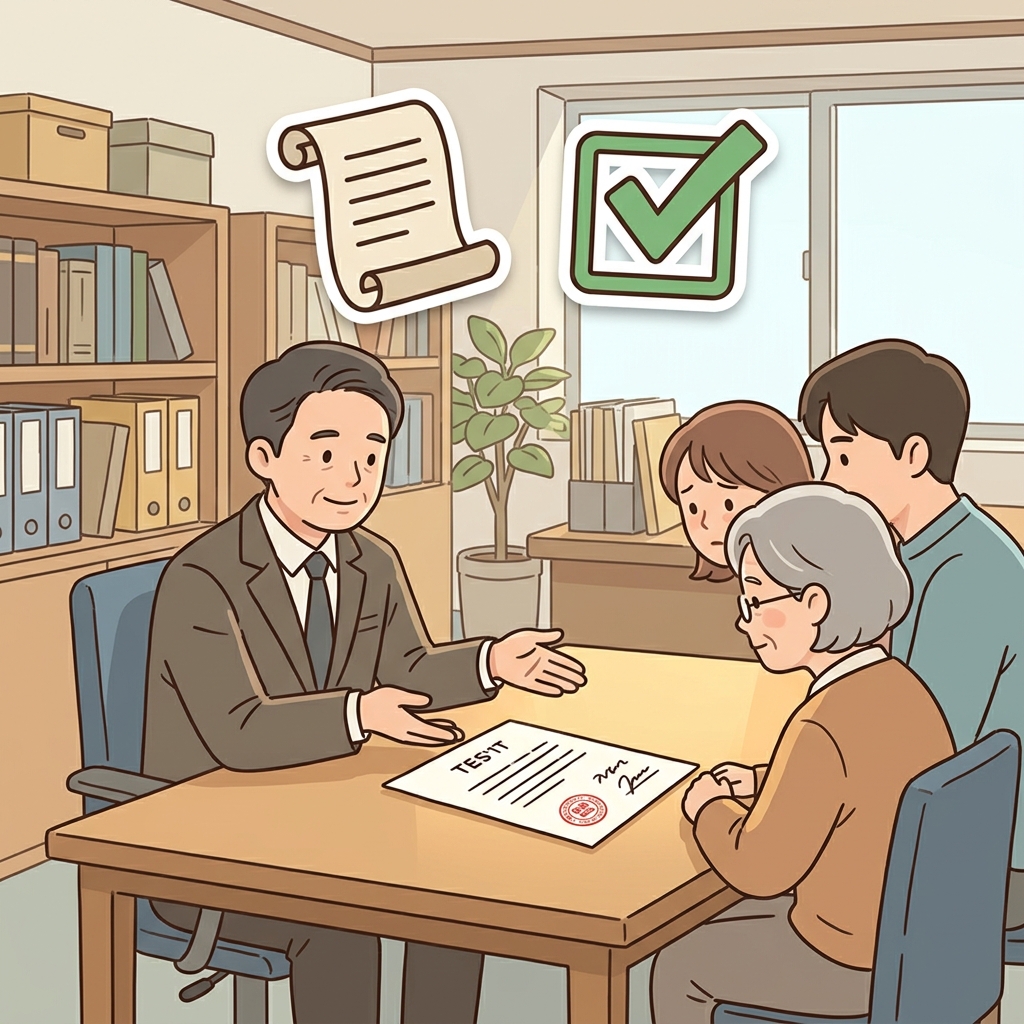 서명된 유언장은 가족의 뜻을 보여 주는 확실한 증거가 되었다.