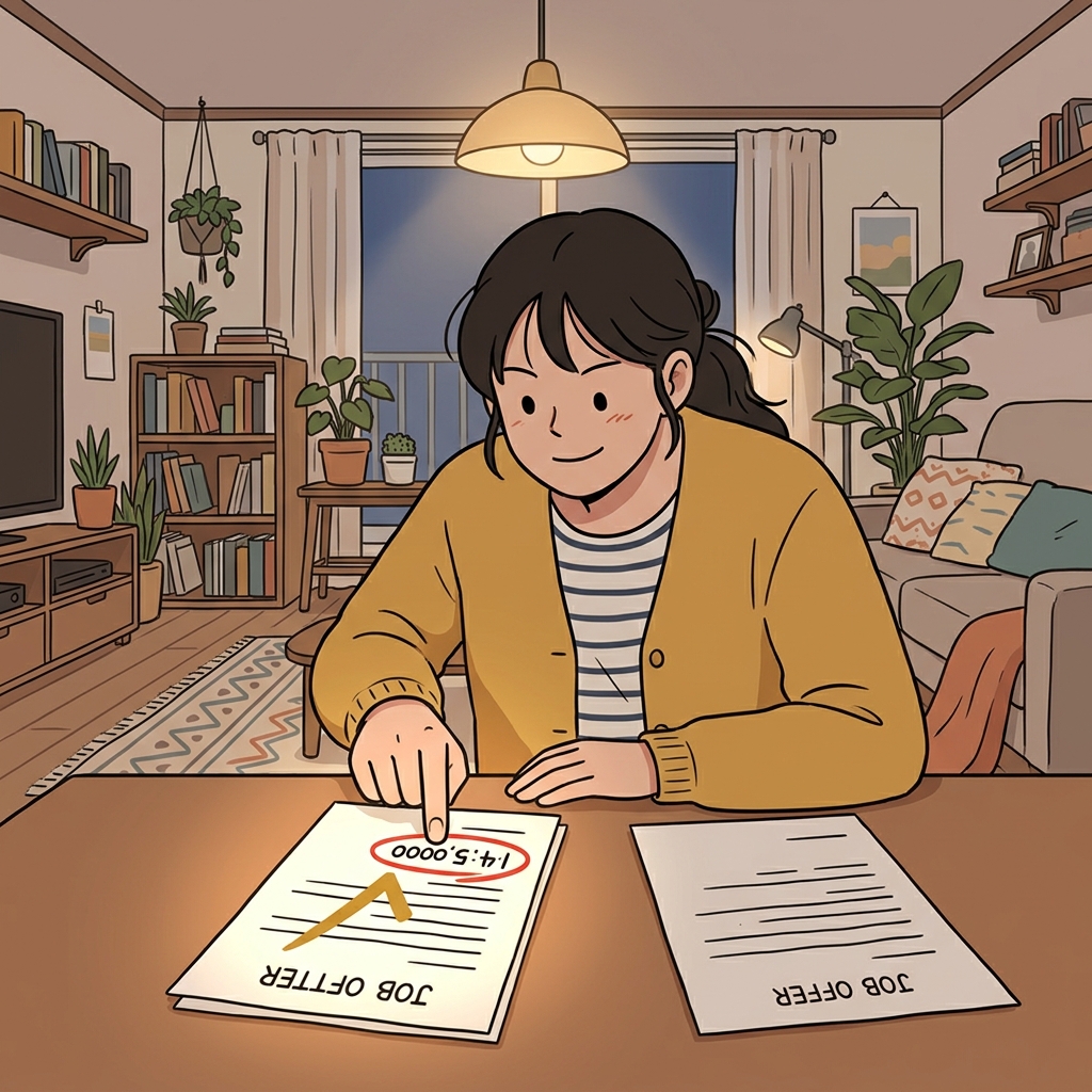 두 회사 중 전자를 택했어, 월급이 더 좋더라고.