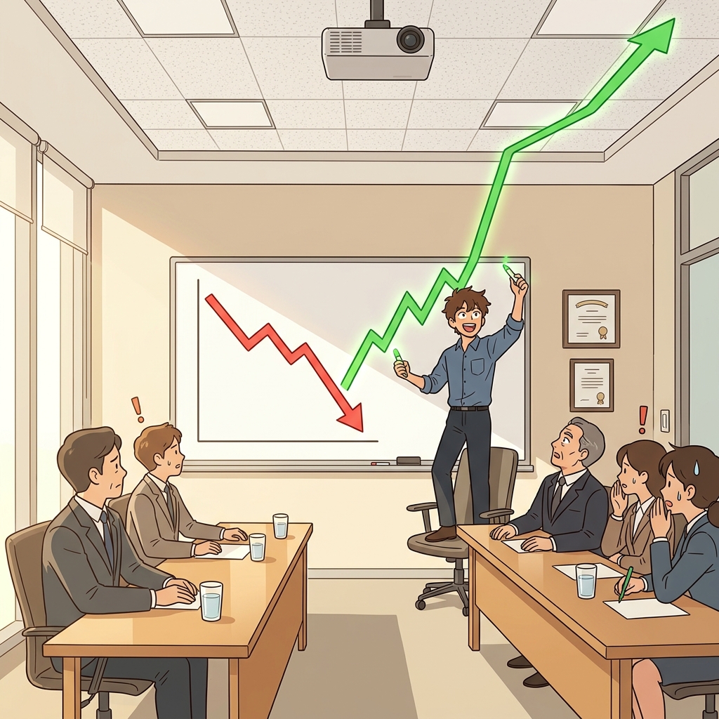 While the overall market trend continued to descend, the new product managed to transcend all limits by breaking through the top of the chart.