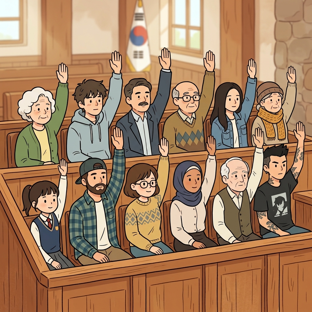 The twelve jurors raised their hands to unanimously declare him innocent.