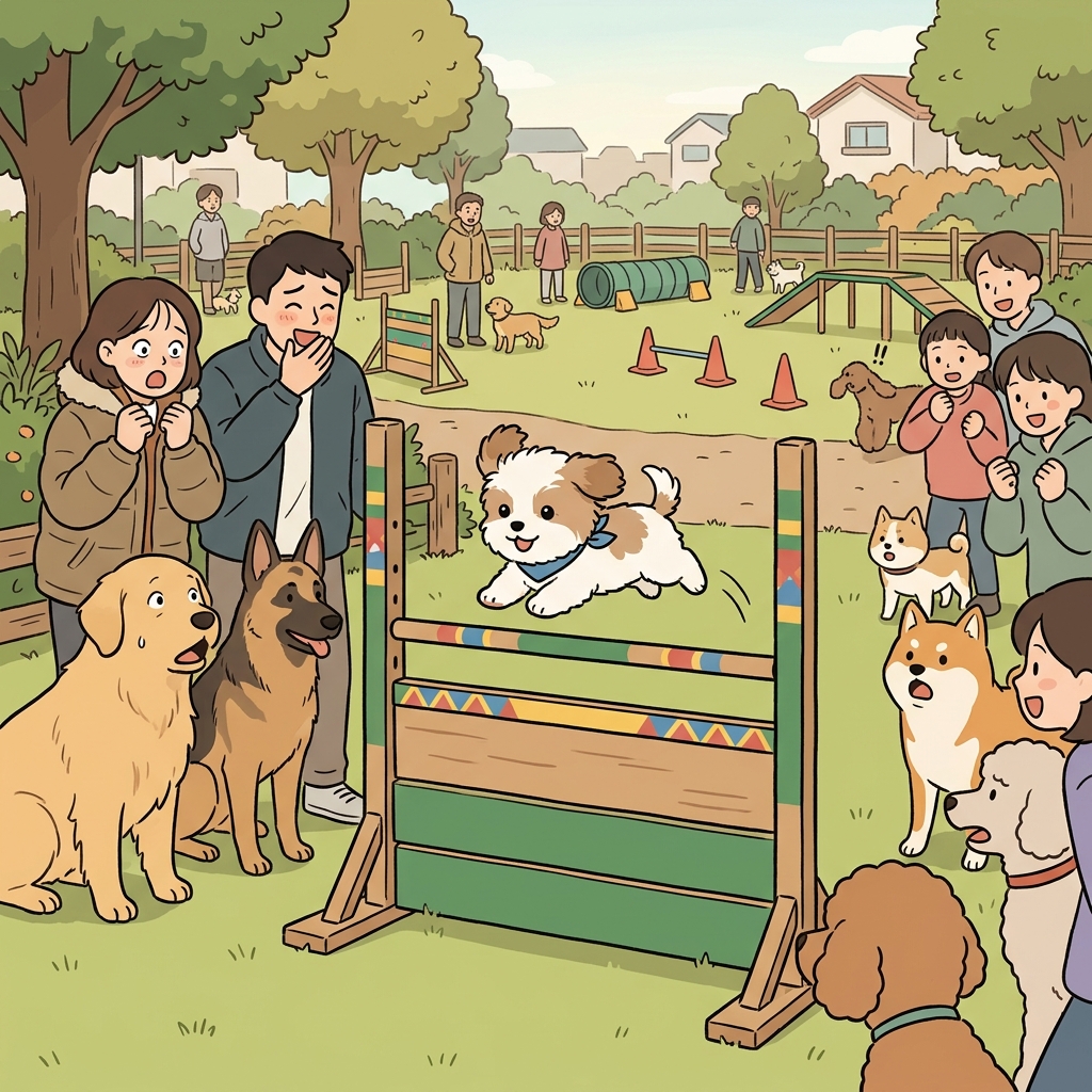 작은 강아지의 끈기를 절대 얕보지 마라. (Estimate(평가)를 Under(낮게) 했다. → 과소평가하다)