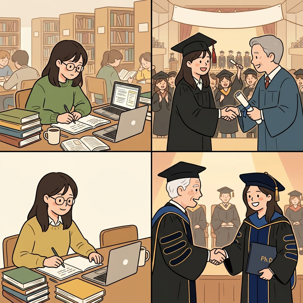 학부생들은 졸업생이 되었고, 훗날 박사 학위까지 취득했다.
