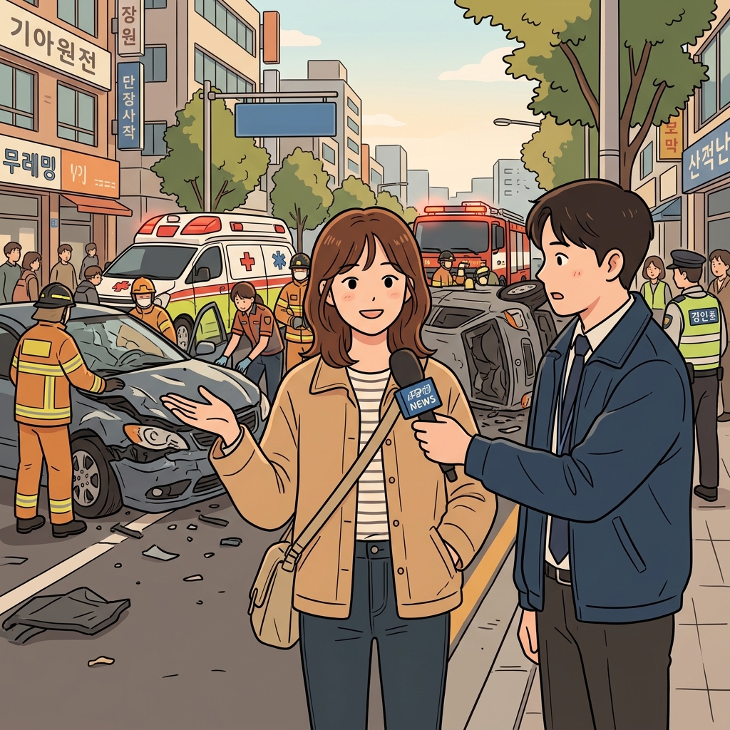 목격자는 인터뷰에서 사고를 실제보다 작게 말했다. (State(말하다)를 Under(낮게) 한다. → 축소해서 말하다)