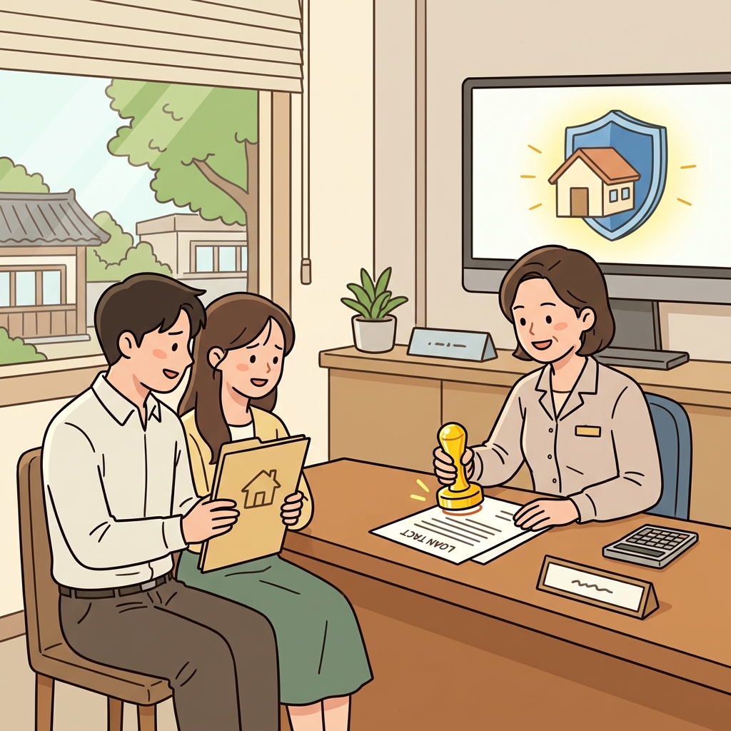 The bank agreed to underwrite the young couple's first mortgage loan.