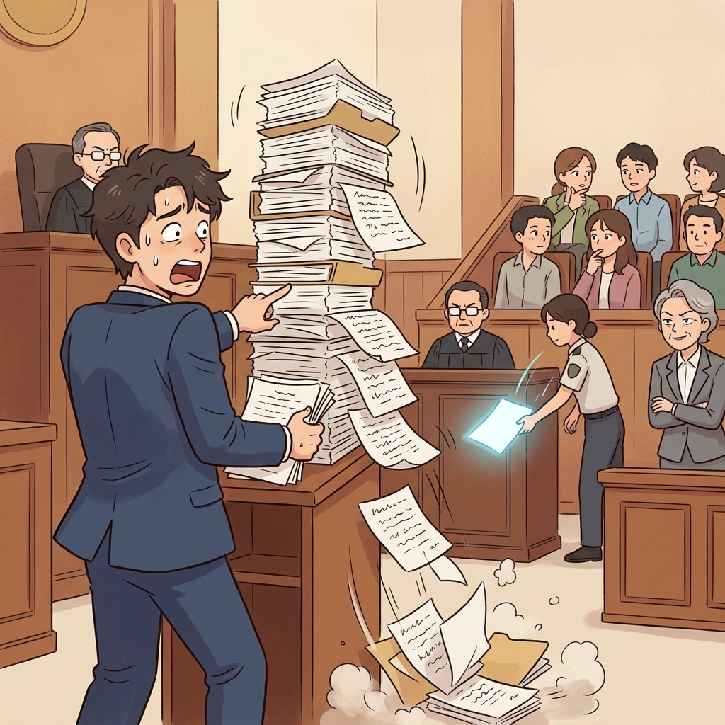 새 증거가 나오자 그의 주장은 바로 무너져 버렸다.