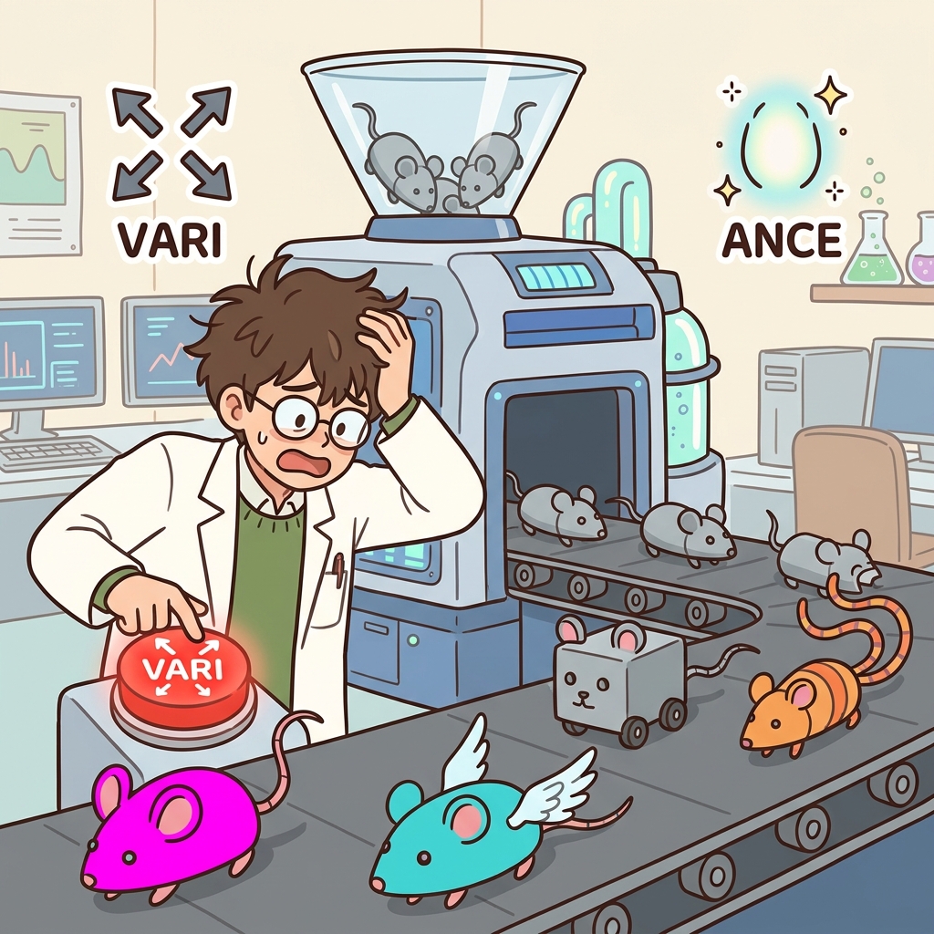 VARI(differ) + ANCE(state) — a variance happens when the state of things begins to differ from the original plan.