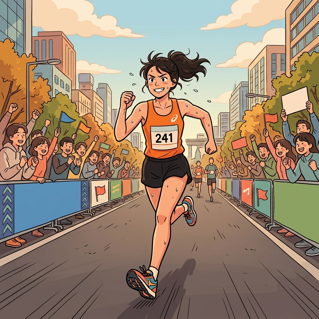 The runners maintained a vigorous pace throughout the marathon.