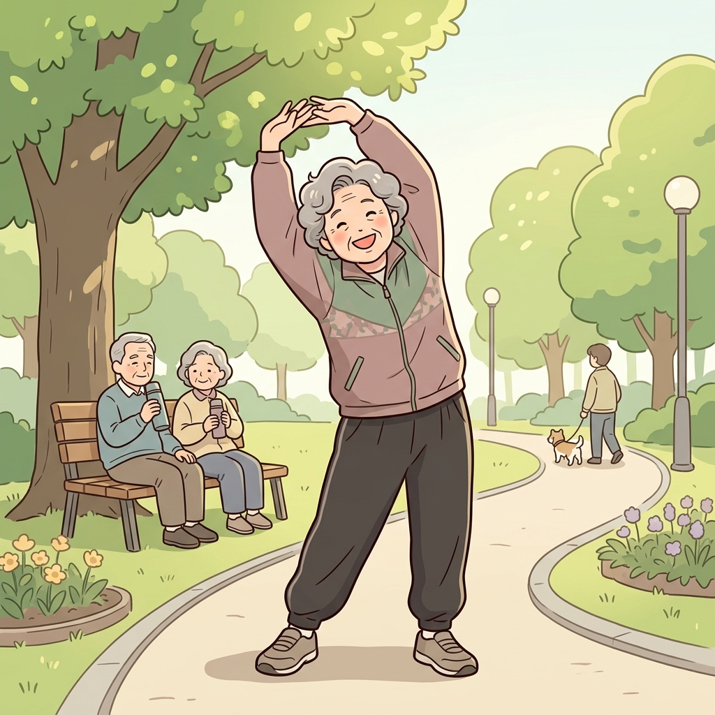 Regular exercise gave the elderly woman new vitality and energy.