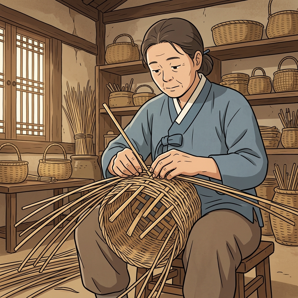 The artisan carefully wove a beautiful basket from reeds.