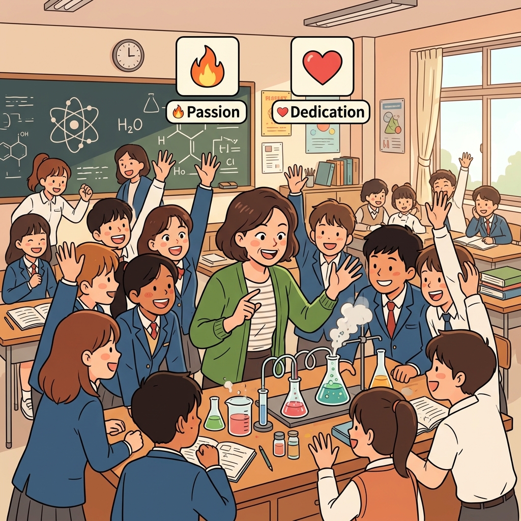 The zealous teacher inspired every student with endless enthusiasm.